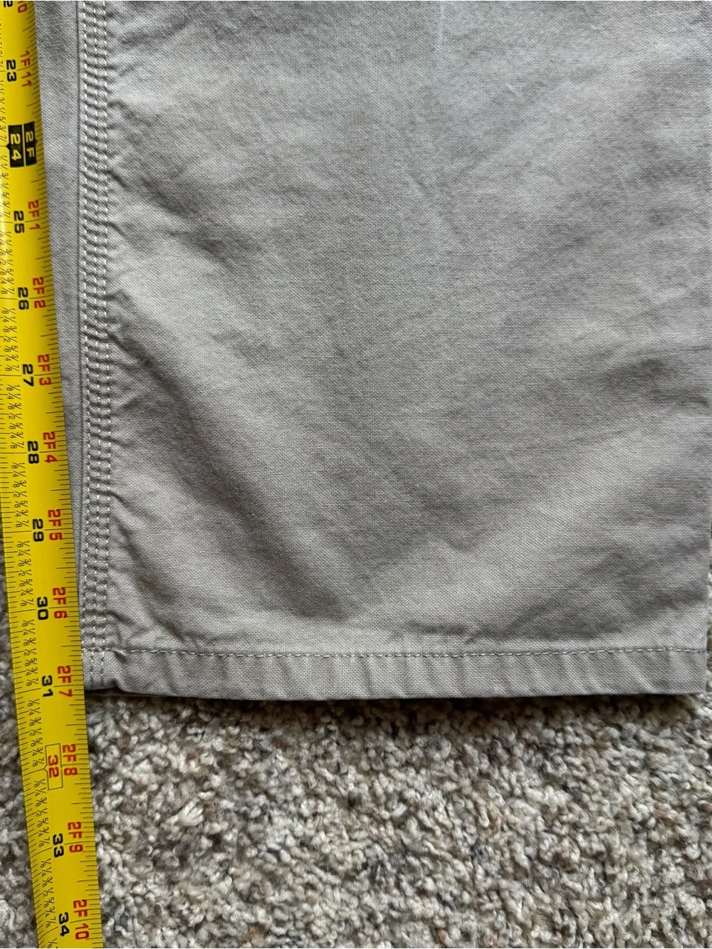 The North Face Mens 34 Regular Pants Beige Cotton Blend Straight Outdoor Hiking